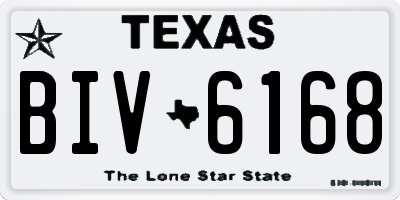 TX license plate BIV6168