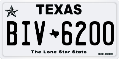 TX license plate BIV6200