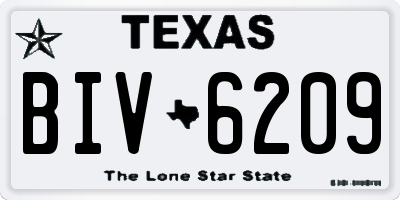 TX license plate BIV6209