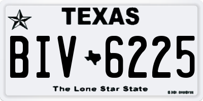 TX license plate BIV6225