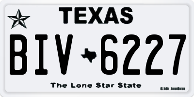 TX license plate BIV6227