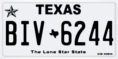 TX license plate BIV6244