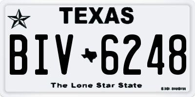 TX license plate BIV6248