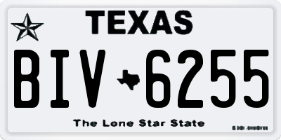 TX license plate BIV6255