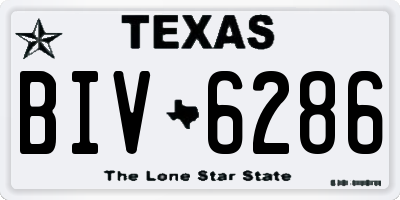 TX license plate BIV6286