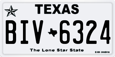 TX license plate BIV6324