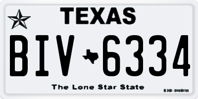 TX license plate BIV6334