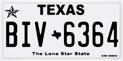TX license plate BIV6364