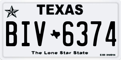 TX license plate BIV6374