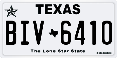 TX license plate BIV6410
