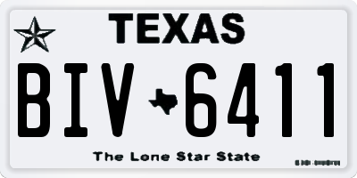 TX license plate BIV6411