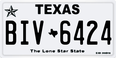 TX license plate BIV6424
