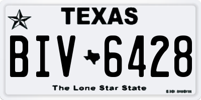 TX license plate BIV6428