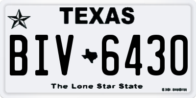 TX license plate BIV6430