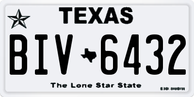 TX license plate BIV6432