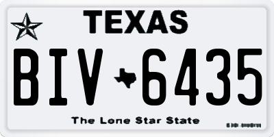 TX license plate BIV6435