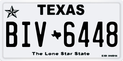TX license plate BIV6448