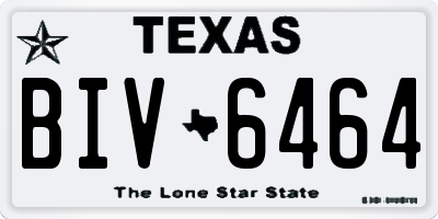 TX license plate BIV6464