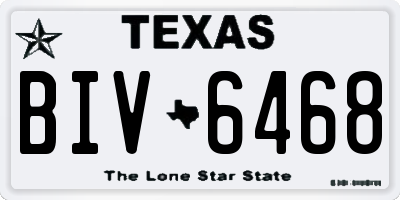TX license plate BIV6468