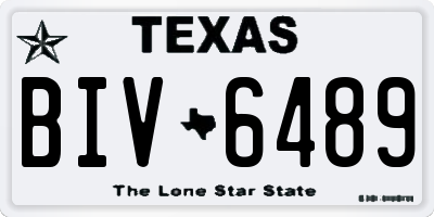 TX license plate BIV6489