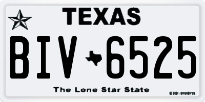 TX license plate BIV6525