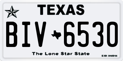 TX license plate BIV6530