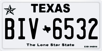 TX license plate BIV6532