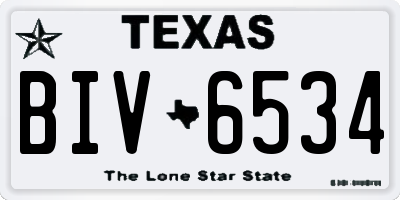 TX license plate BIV6534