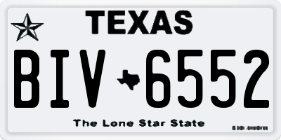 TX license plate BIV6552