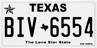 TX license plate BIV6554