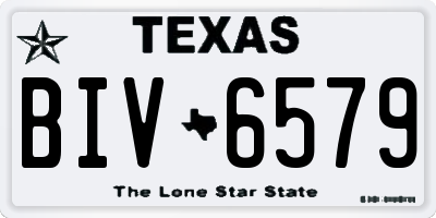 TX license plate BIV6579