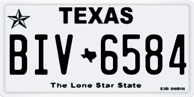 TX license plate BIV6584