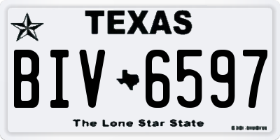 TX license plate BIV6597