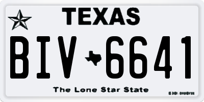TX license plate BIV6641