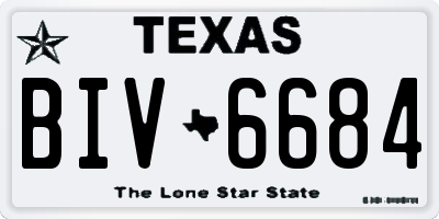TX license plate BIV6684