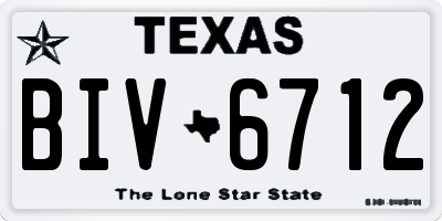 TX license plate BIV6712