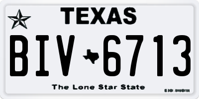 TX license plate BIV6713