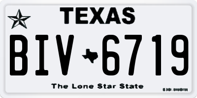TX license plate BIV6719