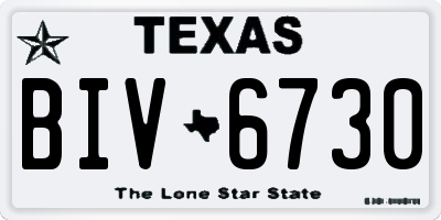 TX license plate BIV6730