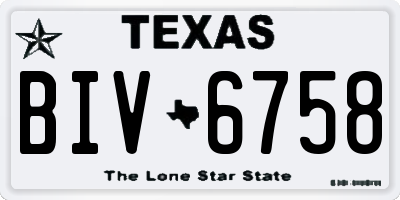 TX license plate BIV6758