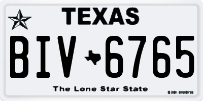 TX license plate BIV6765