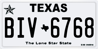 TX license plate BIV6768