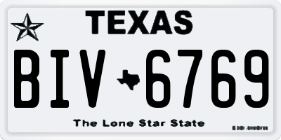 TX license plate BIV6769