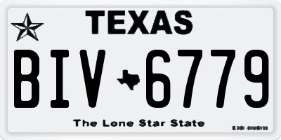 TX license plate BIV6779