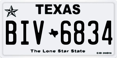 TX license plate BIV6834