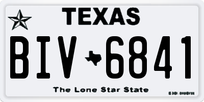 TX license plate BIV6841