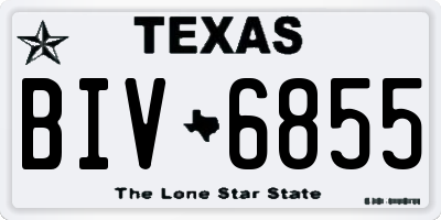 TX license plate BIV6855