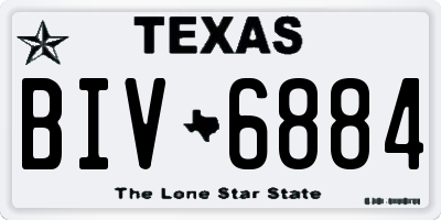 TX license plate BIV6884