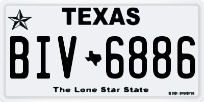 TX license plate BIV6886
