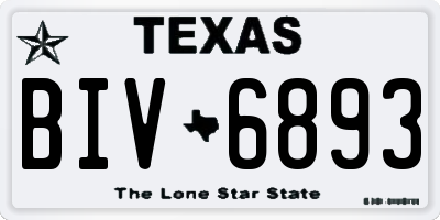 TX license plate BIV6893
